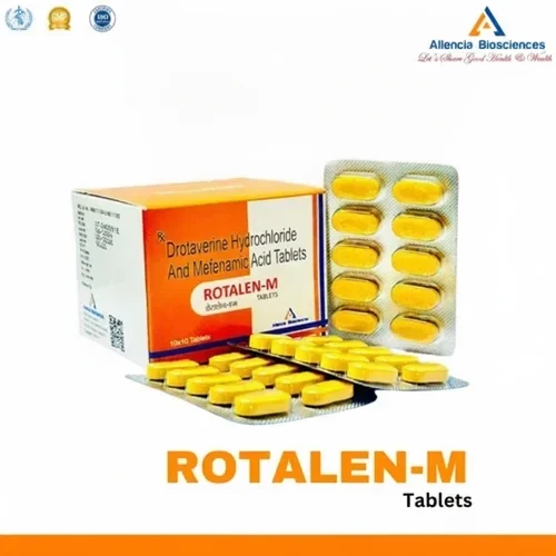 ROTALEN-M Drotaverine Hydrochloride & Mefenamic Acid Tablets - Healthcare & Medical by Allencia Biosciences
