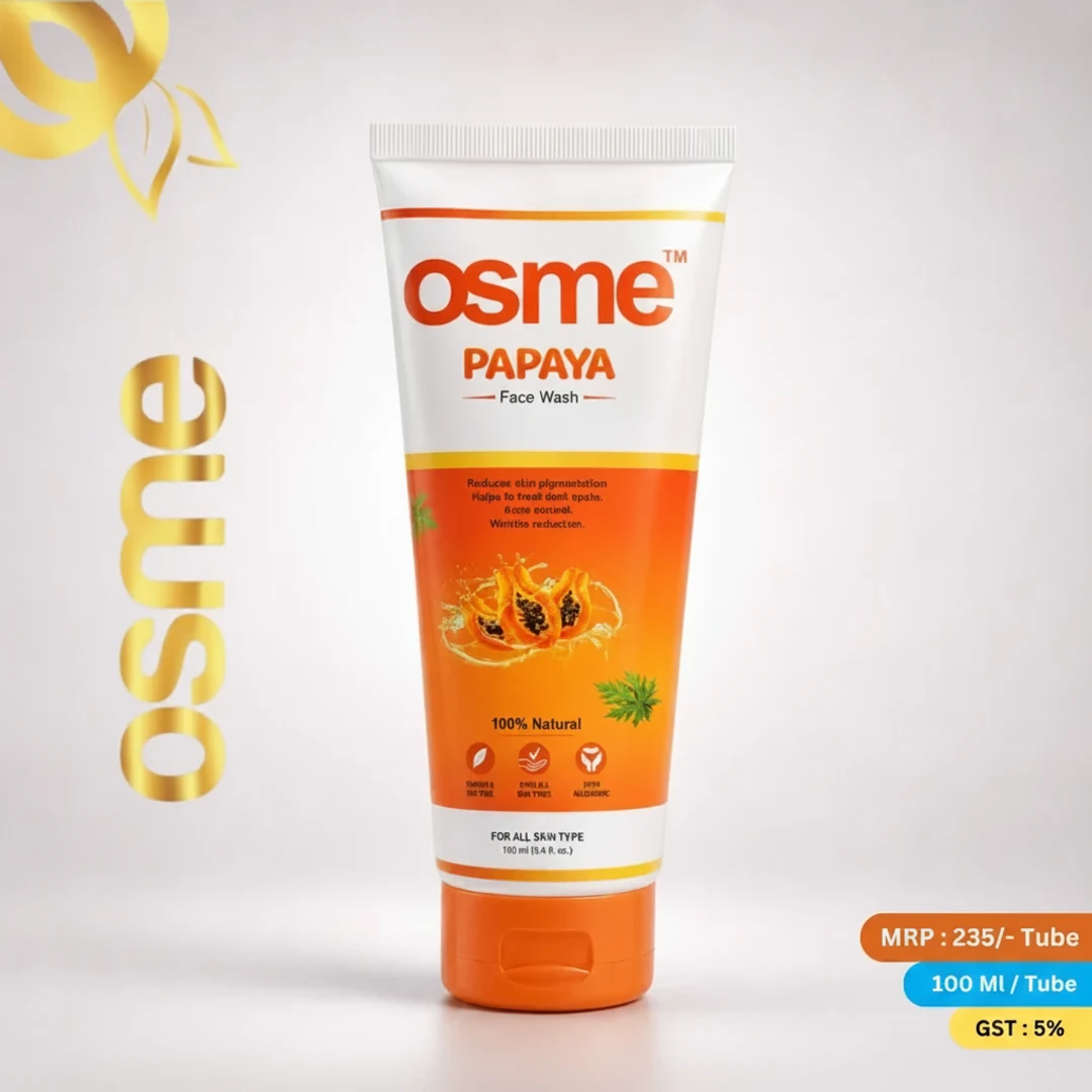 Osme Papaya Face Wash 100ml Tube - Beauty & Personal Care by Sherwell Biotech
