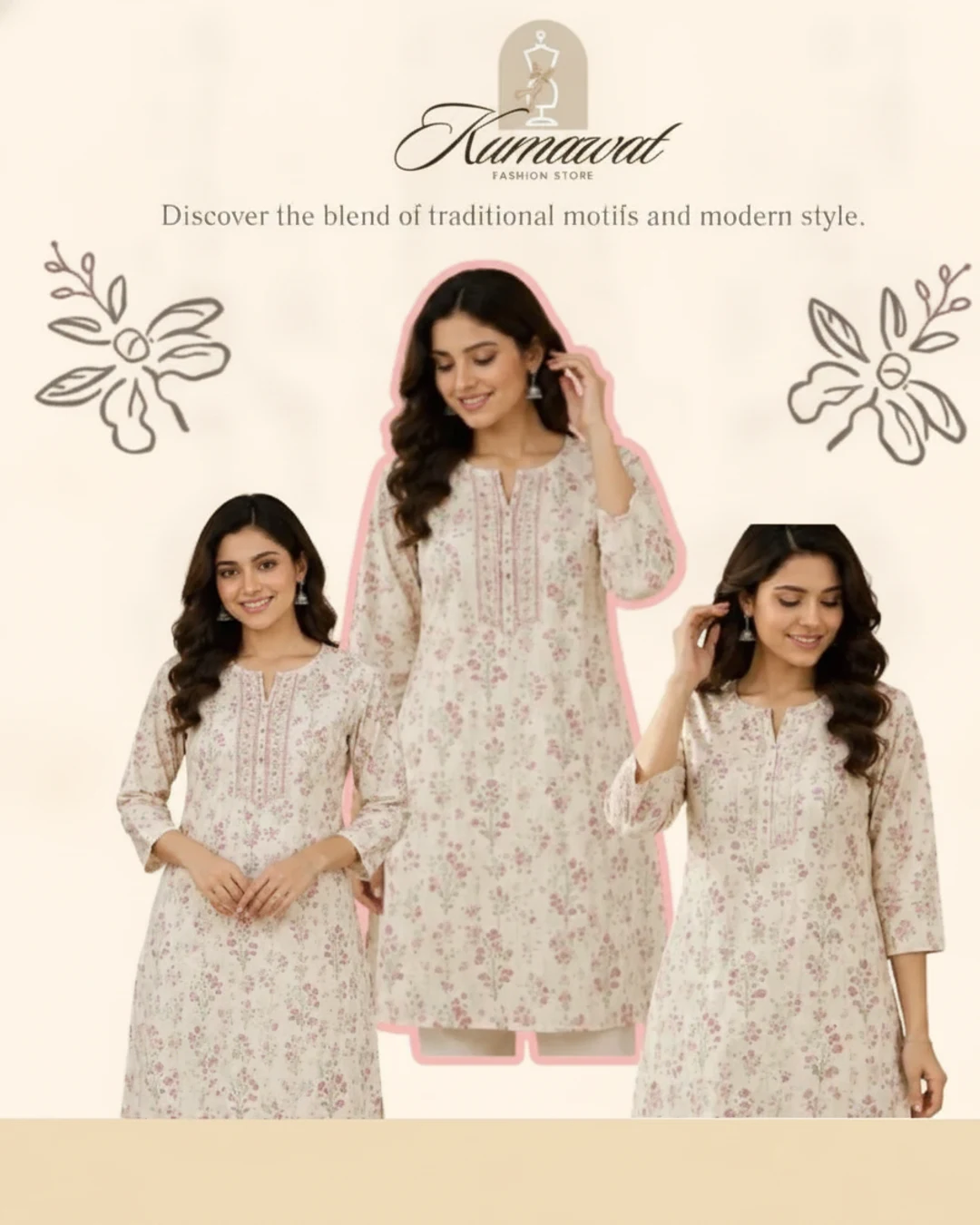 Floral Kurti - Textiles & Apparel by Ishant Enterprises