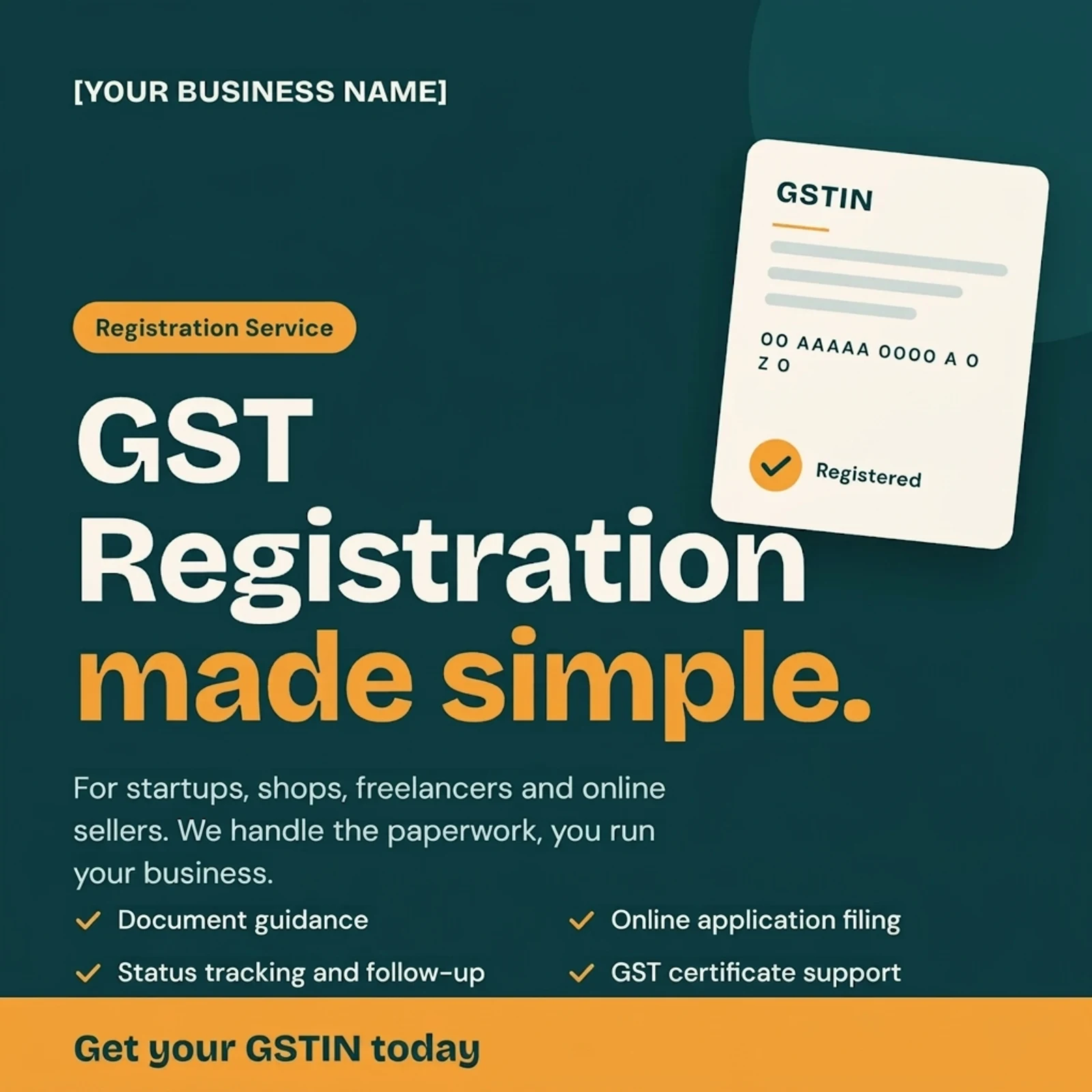 Online GST Registration Service - Business & Professional Services by Krishna Consultancy Services
