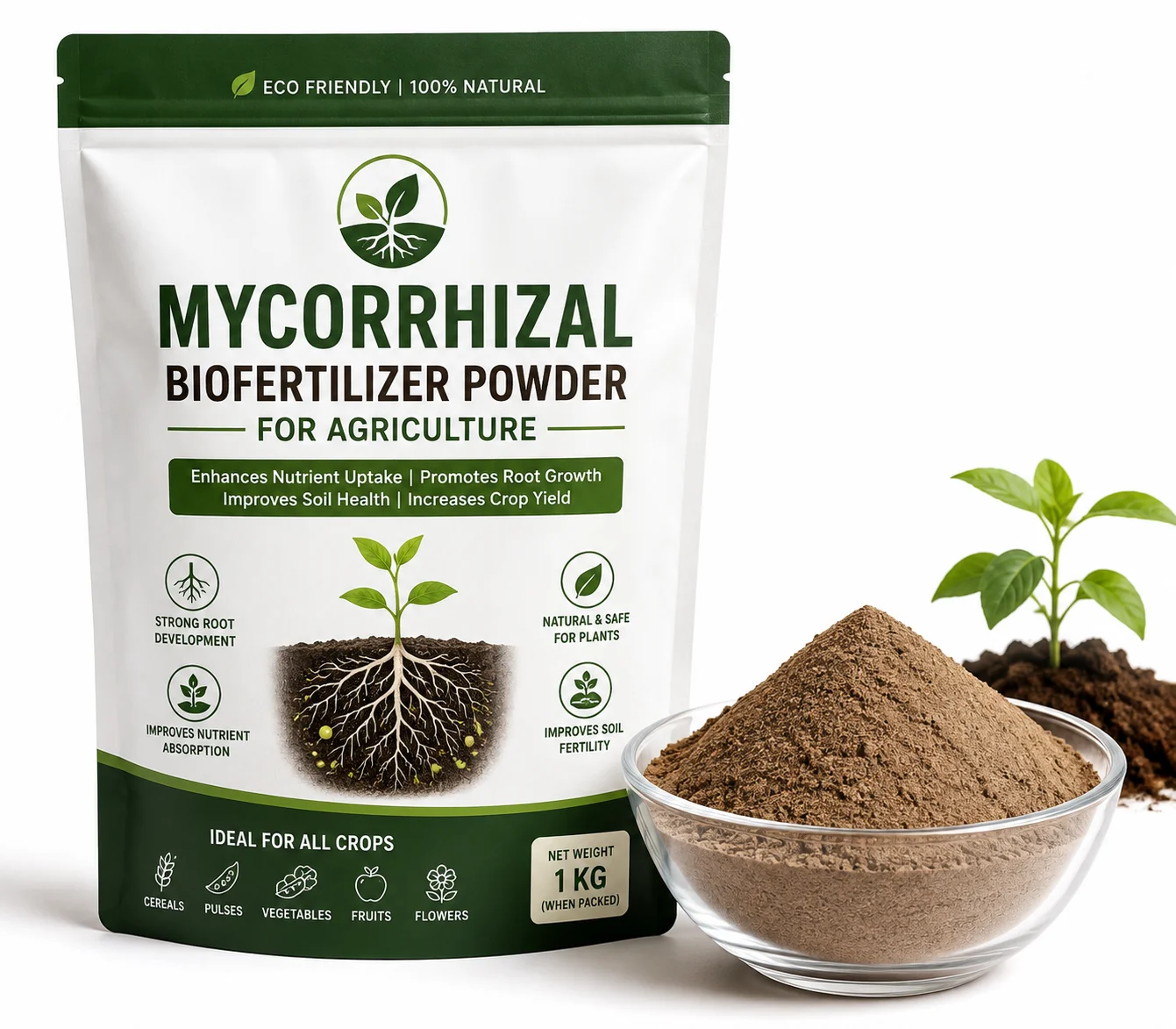 Mycorrhizal Biofertilizer Powder for Agriculture - Food & Agriculture by Vedikagri Pvt. Ltd.