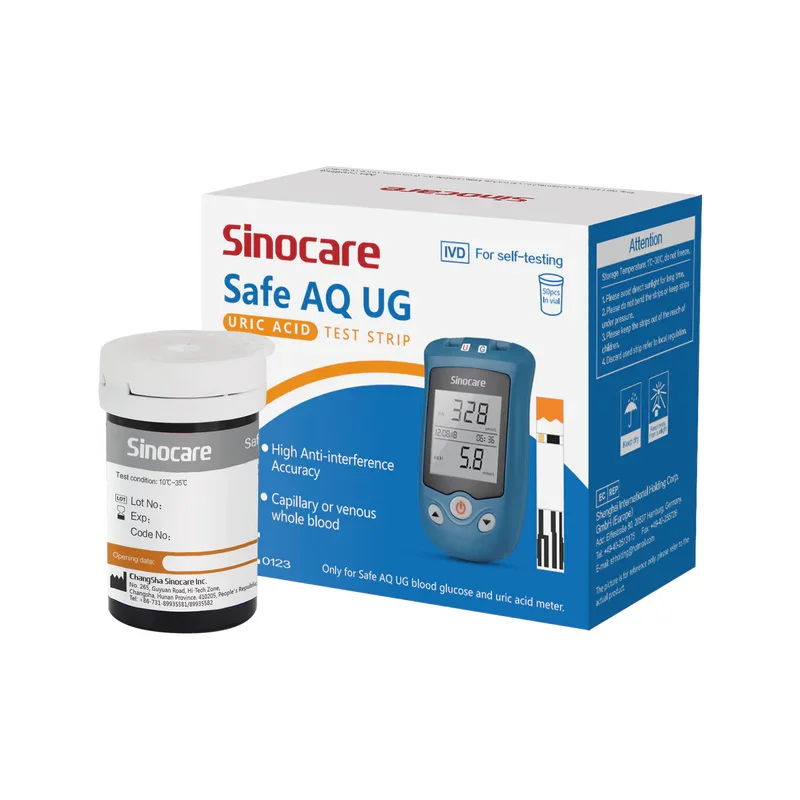 Sinocare Safe AQ UG Blood Glucose Uric Acid Meter - Healthcare & Medical by Accurate Surgicals