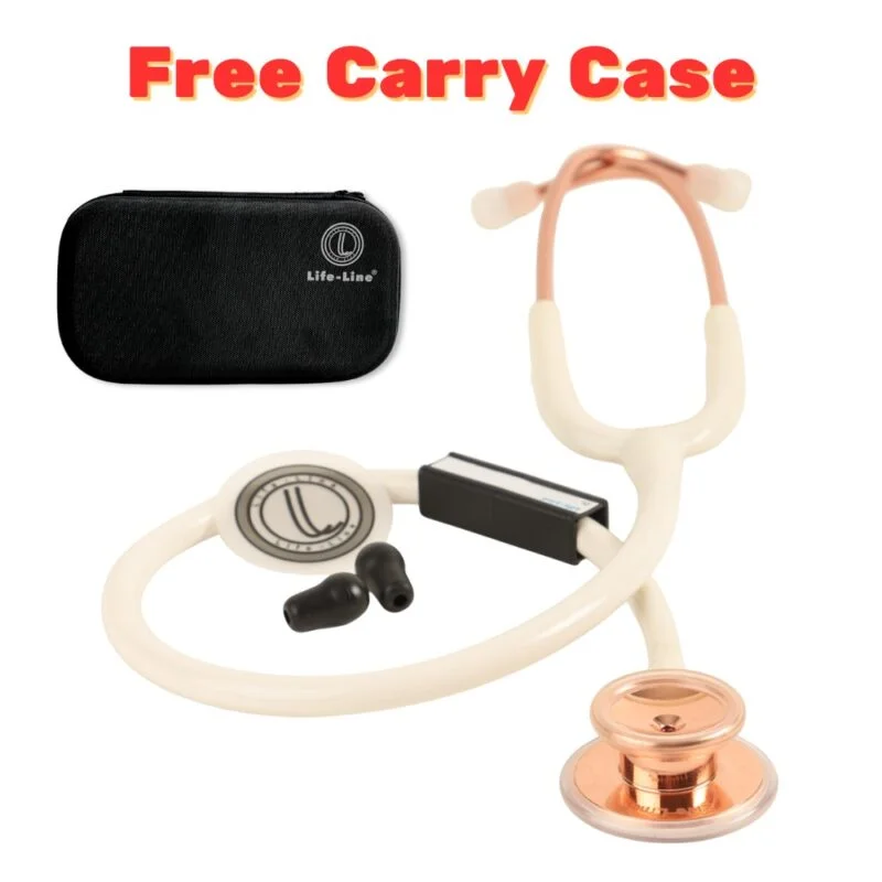 Life-Line Himalayan Rose Single Diaphragm Stethoscope - Healthcare & Medical by Accurate Surgicals