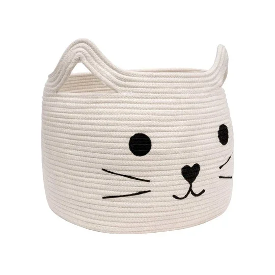 Hand-Braided Cotton Rope Cat Basket & Nursery Storage - Furniture & Interiors by Sanger Handloom