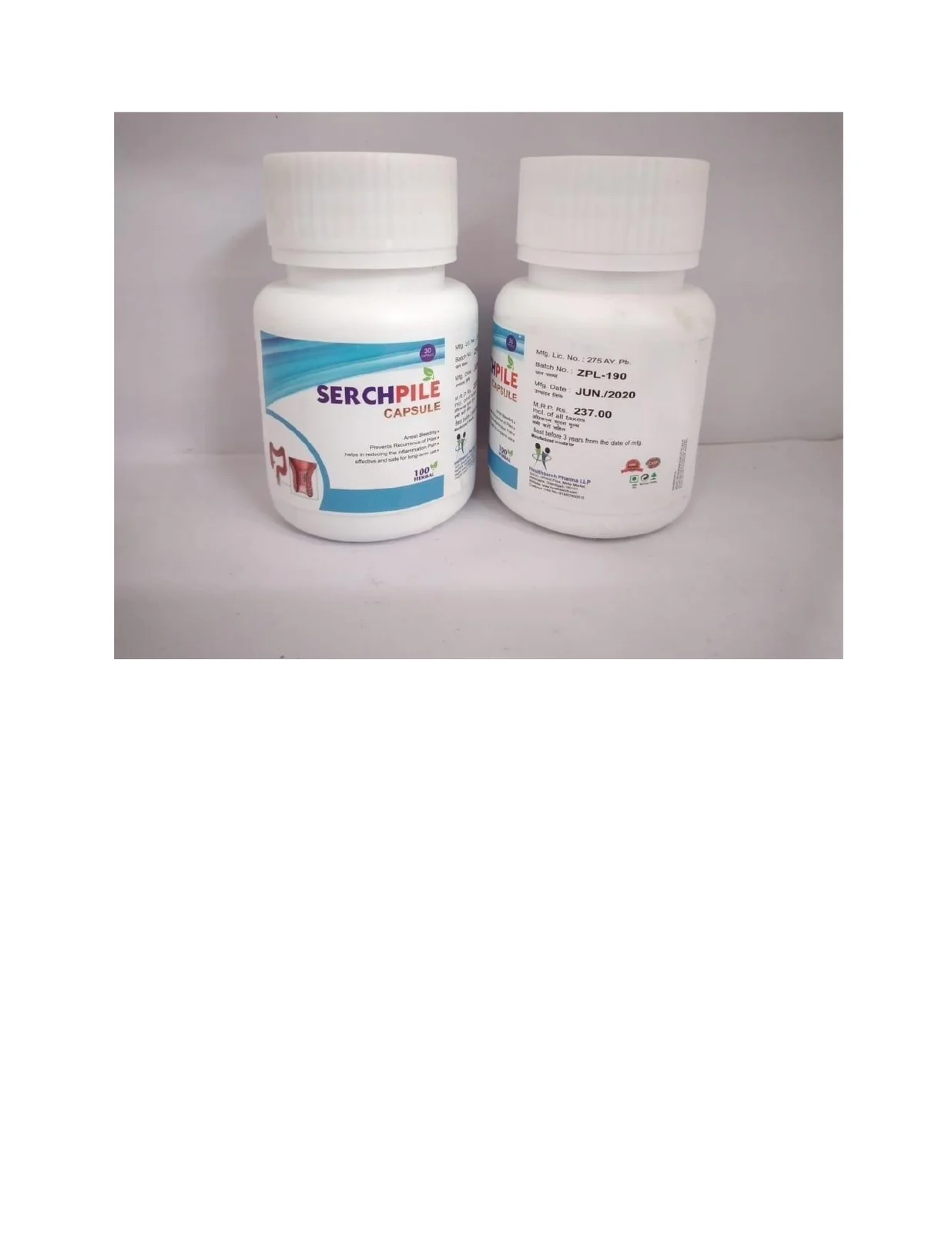 Herbal Supplement Capsules for Piles - Healthcare & Medical by Healthserch Pharma LLP