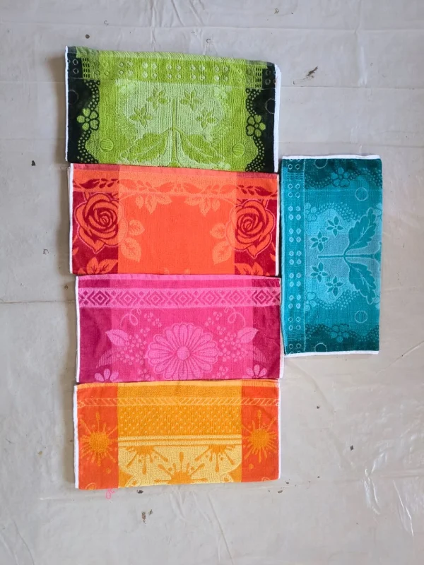 Flower Pattern Towels - Textiles & Apparel by Sheral Texport Mills Pvt. Ltd.