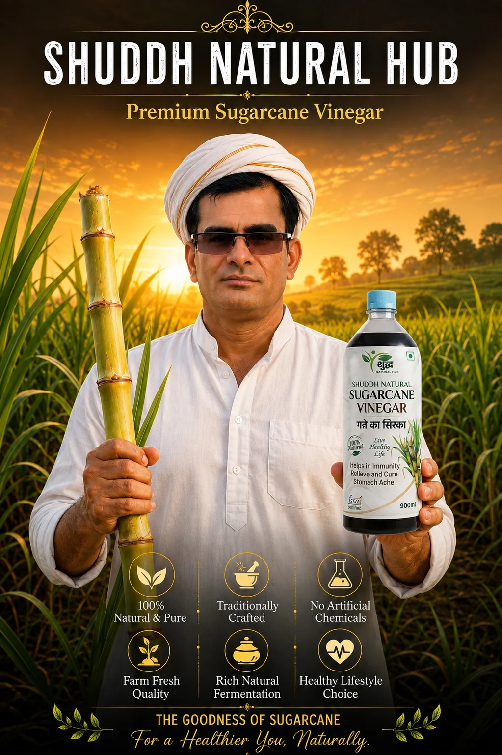 Shuddh Natural Sugarcane Vinegar - Food & Agriculture by Shuddh Natural Hub