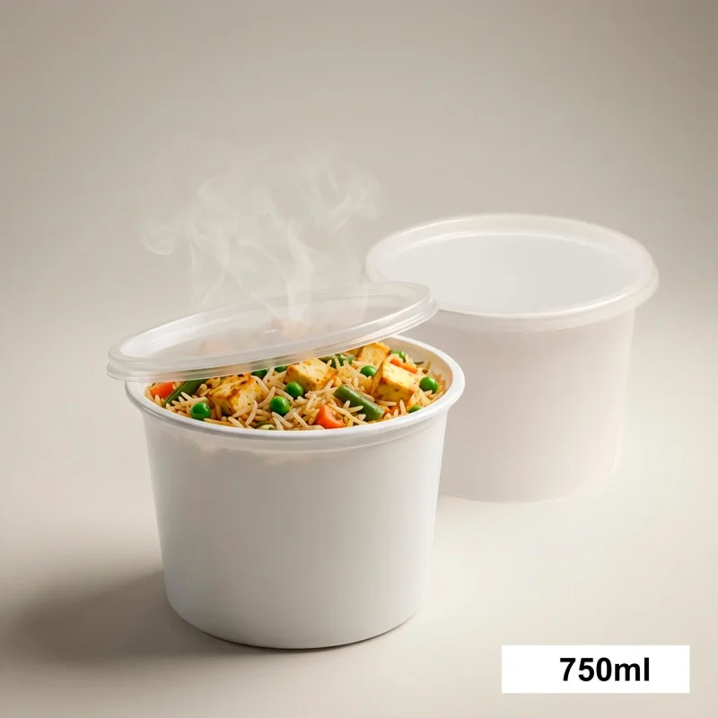 Round Plastic Food Containers - Packaging & Printing by Jyoti Plastic Industries