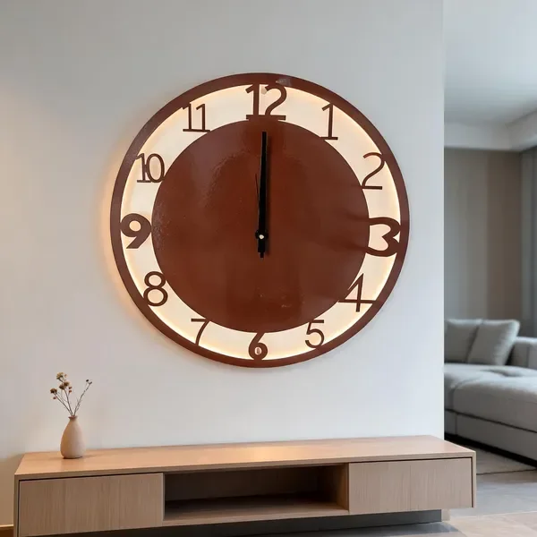 ONUR DECORS Metal Round LED Wall Sign - Furniture & Interiors by Golden Engg Works