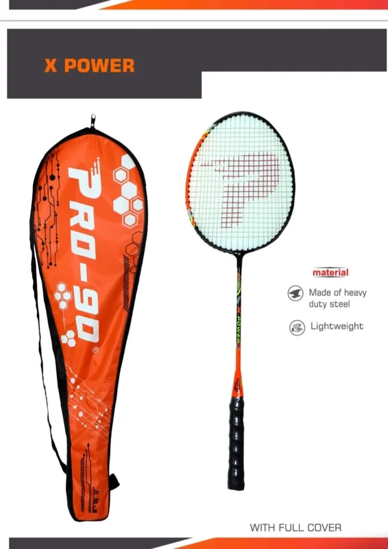 Steel Badminton Racket with Full Cover - Sports, Toys & Games by M/S Rp Steels