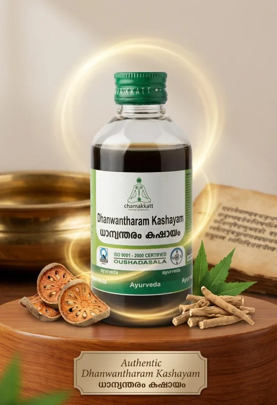 Dhanwantharam Kashayam 200ML - Healthcare & Medical by Chamakkatt Herbal Products