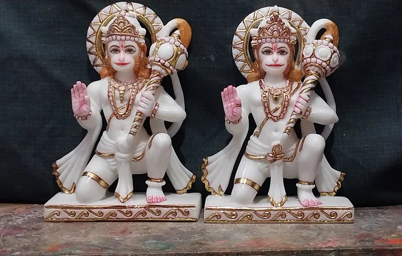 Marble Hanuman Statue - Handicrafts & Gifts by Maruti Art Creation