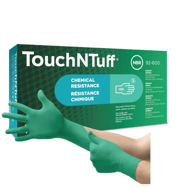 Ansell Touchntuff 92-600 Nitrile Disposable Chemical Resistant Gloves - Industrial Supplies & Tools by Cosmedik Inc.