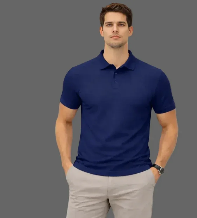 Navy Work Polo T-Shirt 220 GSM Sap Matty - Textiles & Apparel by Nauticon Pvt. Ltd.