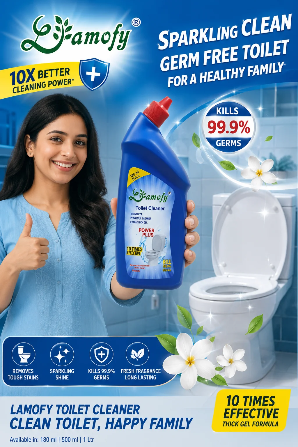Lamofy Toilet Cleaner Liquid - Chemicals & Raw Materials by Lamofy Universal Fmcg Products