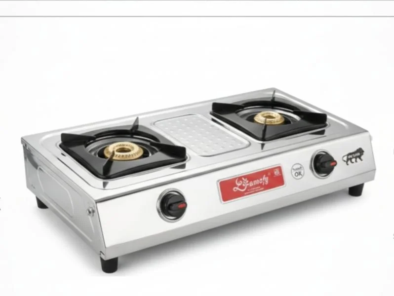 Lamofy 2 Burner Stainless Steel Gas Stove - Electronics & Electrical by Lamofy Universal Fmcg Products