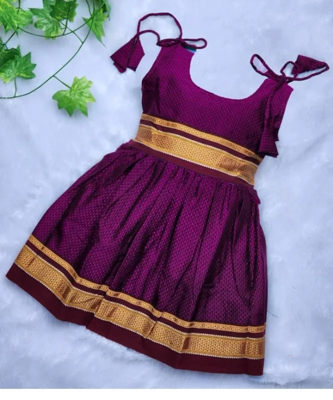 Baby Girl Khan Frock - Textiles & Apparel by Padmavathi Business Store