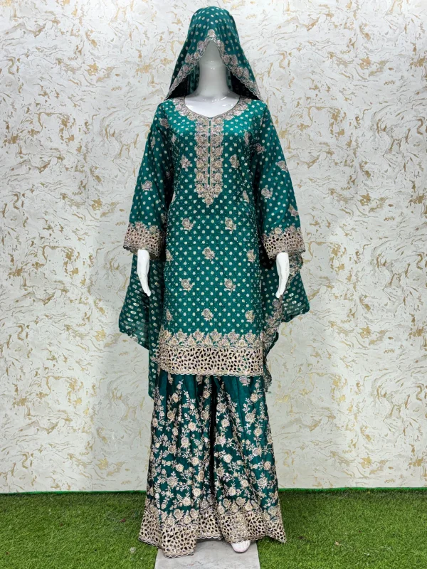 Women's Top Dupatta Plazo Set - Textiles & Apparel by NR Fashion