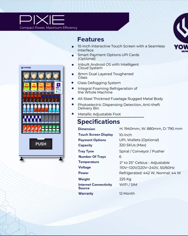10-inch Touch Screen Vending Machine with Android OS - Machinery & Equipment by Yowork Weserve LLP
