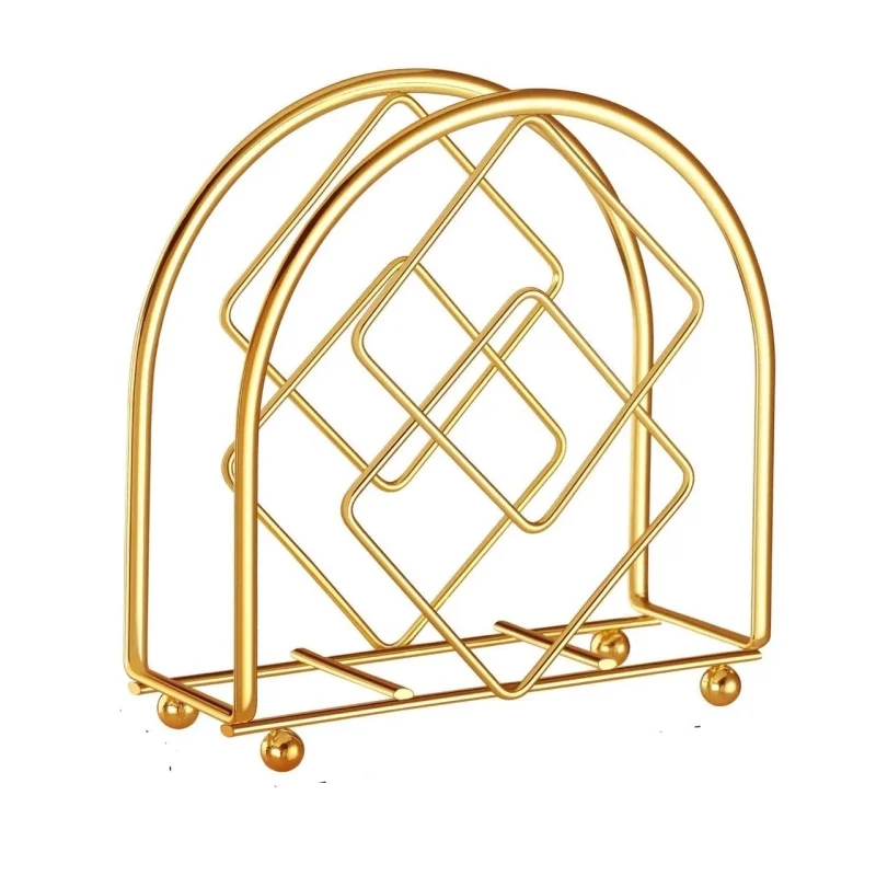 Metal Napkin Stand Gold - Home & Kitchen by Zenvista Crafts