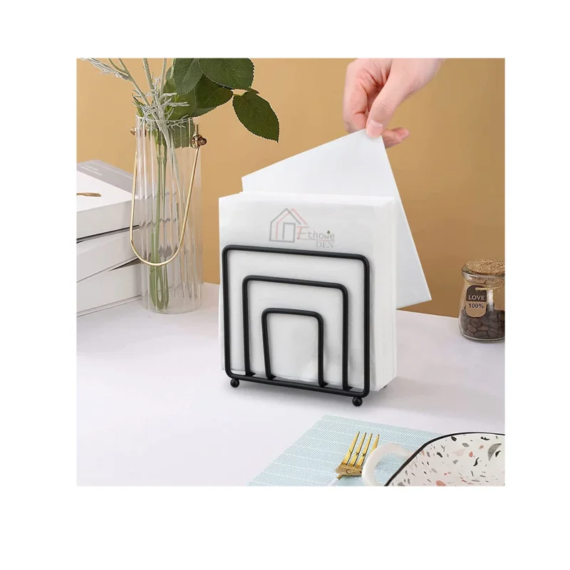 Contemporary Metal Napkin Holder - Home & Kitchen by Zenvista Crafts