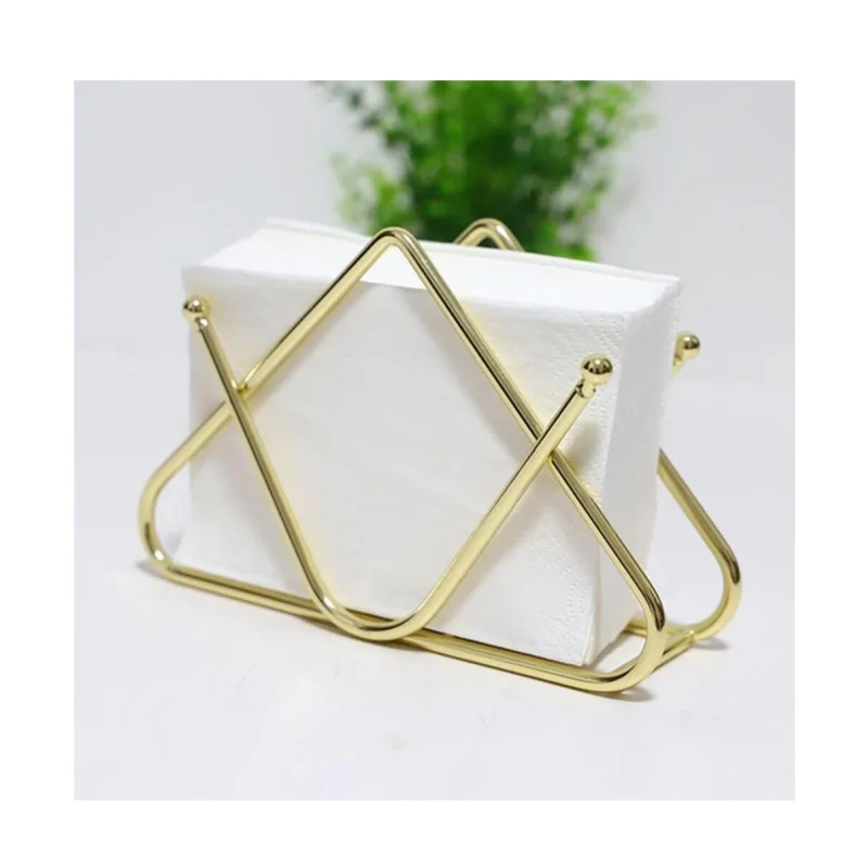 Metal Napkin Stand Gold - Home & Kitchen by Zenvista Crafts