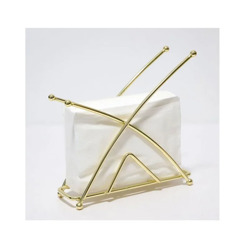 Polished Gold Metal Napkin Holder - Home & Kitchen by Zenvista Crafts