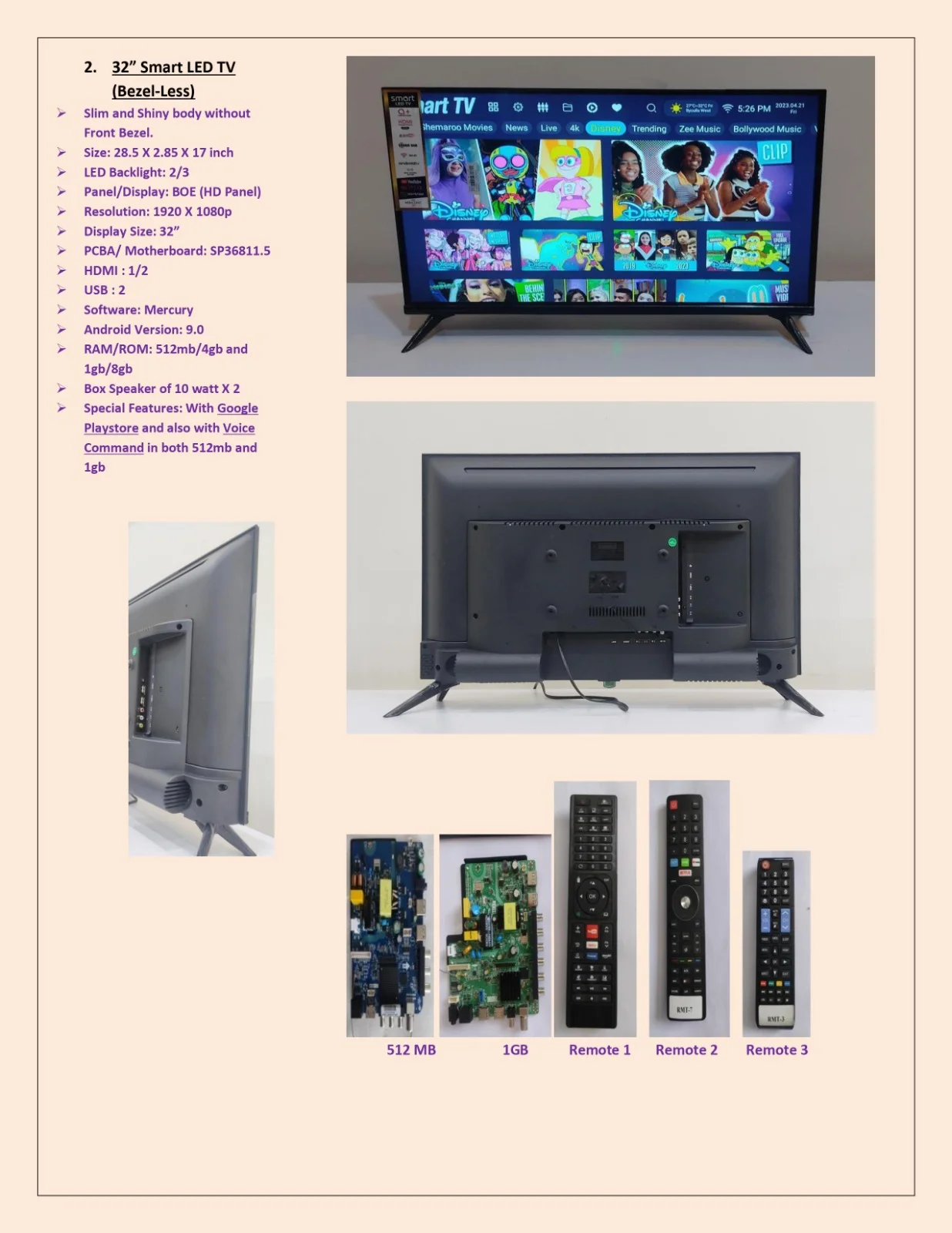 32 Inch LED Smart TV - Electronics & Electrical by S S Smart Display and Services