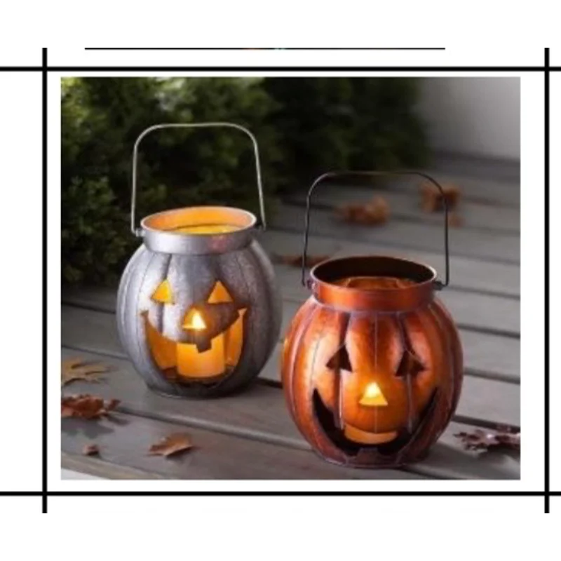 Iron Decorative Piece Pair of Two Pumpkins - Home & Kitchen by Brothers International