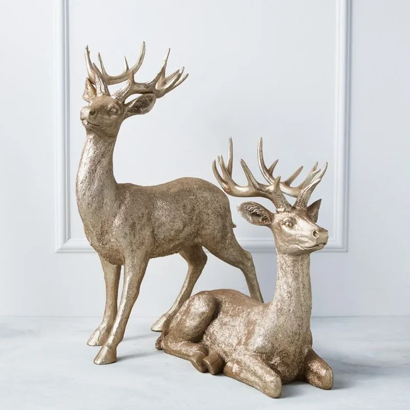 Golden Aluminium Figurines - Home & Kitchen by Brothers International