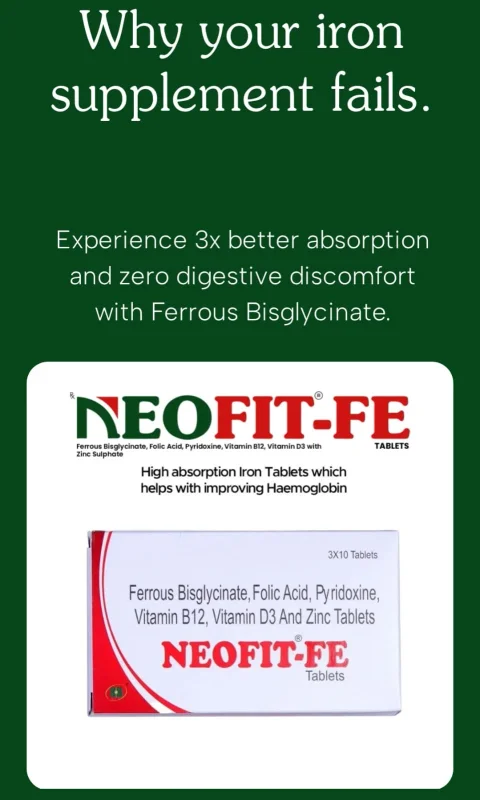 Neofit-Fe Ferrous Bisglycinate & Multivitamin Tablets - Healthcare & Medical by B&b-Nutretia Pvt. Ltd.