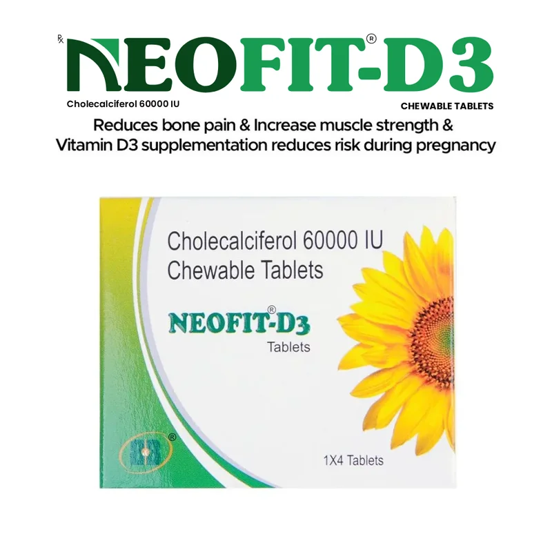Neofit-d3 Chewable Tablets 60,000 Iu - Healthcare & Medical by B&b-Nutretia Pvt. Ltd.