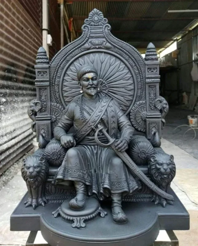 Shivaji Maharaj Marble Statue - Handicrafts & Gifts by Diwedi Handicrafts