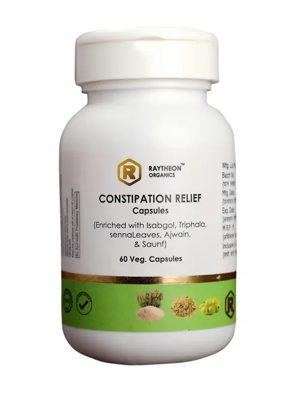 Raytheon Organics Ayurvedic Constipation Relief Capsules 60 Count - Healthcare & Medical by Raytheon Organics