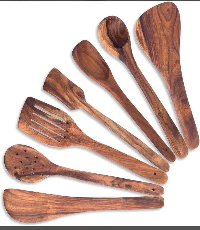 7-Piece Wooden Kitchen Spoon Set - Home & Kitchen by Create X