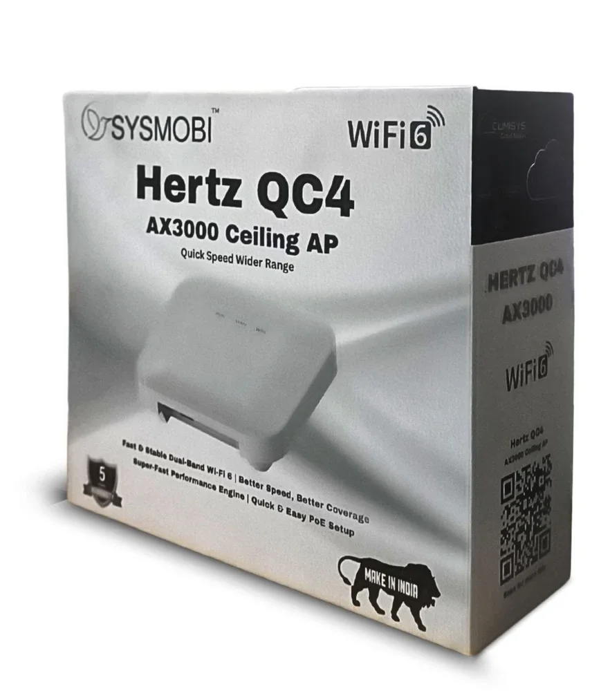 Sysmobi Hertz-Qc4 Ax3000-Ceiling Ap Wireless Router - Electronics & Electrical by Netronics Solutions Pvt. Ltd.