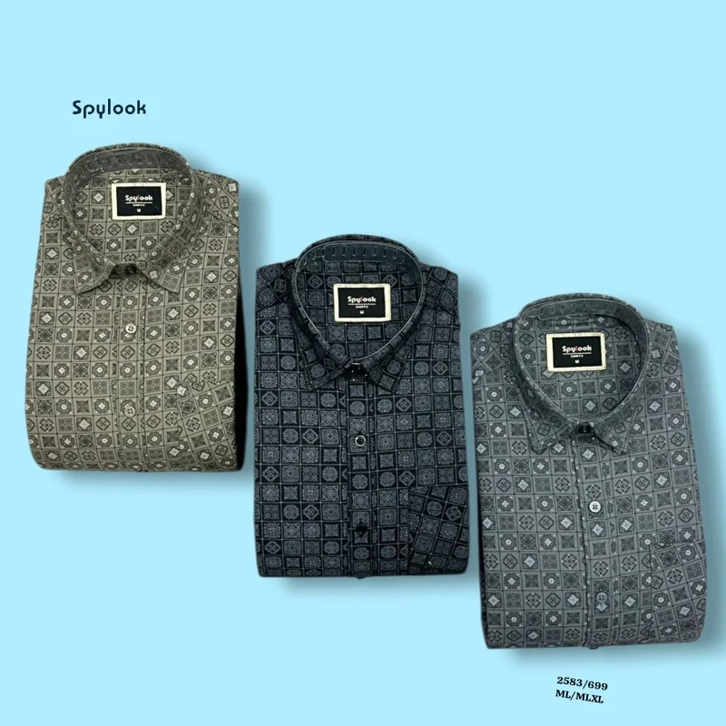 ML Creation Spylook Printed Men's Shirts (Set of 9) - Textiles & Apparel by M.L Creation