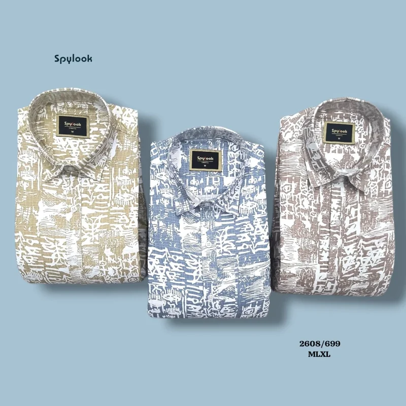 ML Creation Spylook Printed Men's Shirt (ML-XL) - Textiles & Apparel by M.L Creation