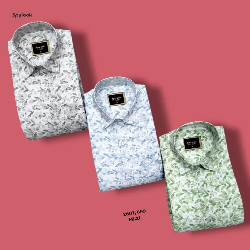 Spylook Printed Men's Shirts ML-XL (Set of 9) - Textiles & Apparel by M.L Creation