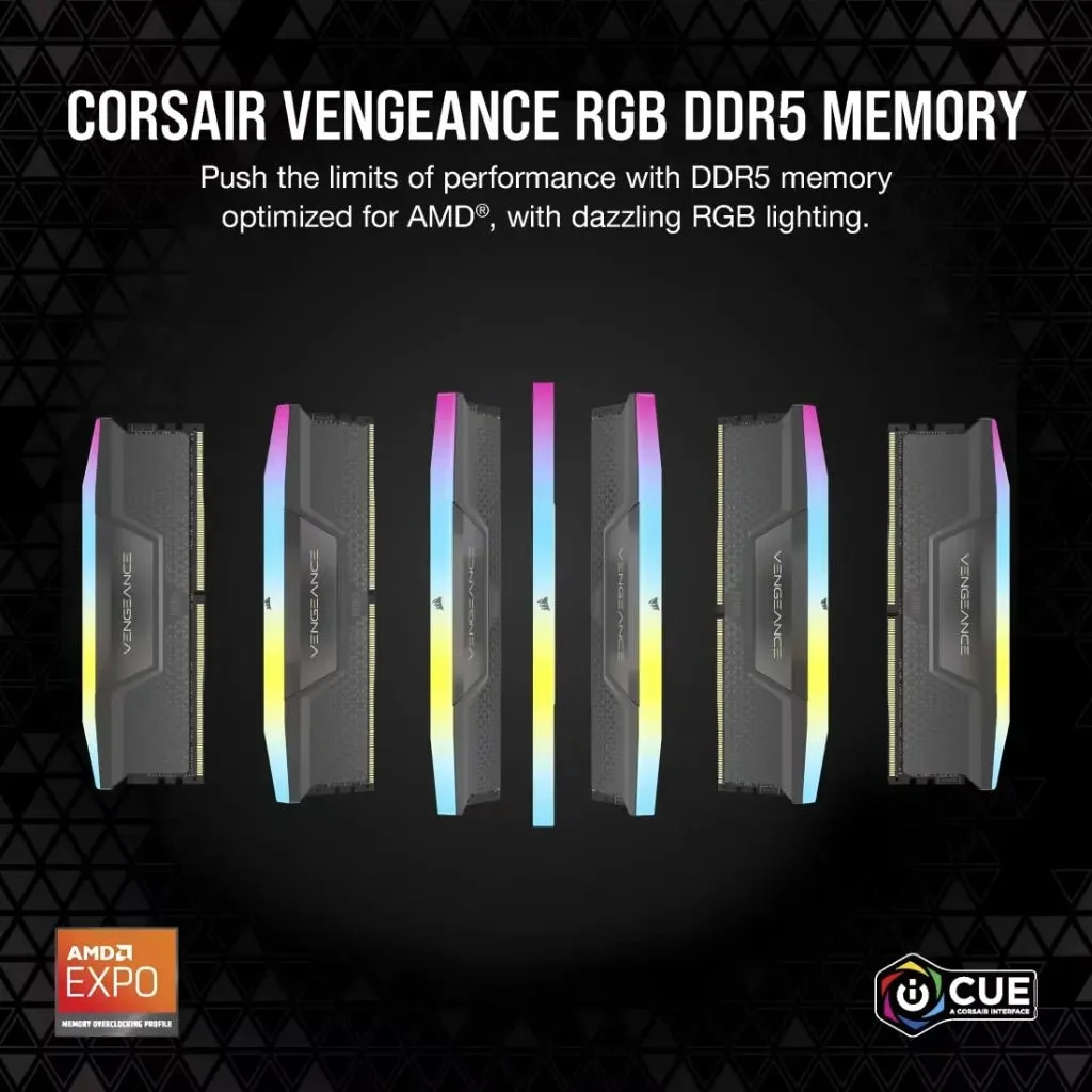 Corsair Vengeance RGB 16GB DDR5 6000MHz CL36 RAM Module - Electronics & Electrical by Shopeasydeals
