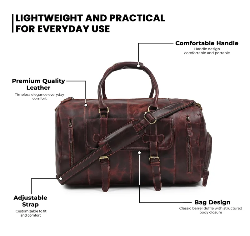 Leather and Non-Leather Travel Duffle Bags - Footwear, Bags & Leather Goods by Hindustan Leathers