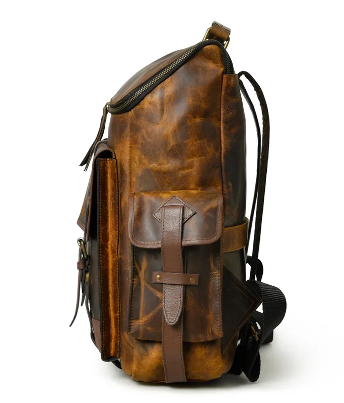 Leather, Nylon, Canvas, Jute Travel Backpack Bags - Footwear, Bags & Leather Goods by Hindustan Leathers