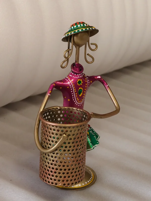 Artisanal Tribal Men Pen Holder for Decor - Home & Kitchen by S.R. Handicraft