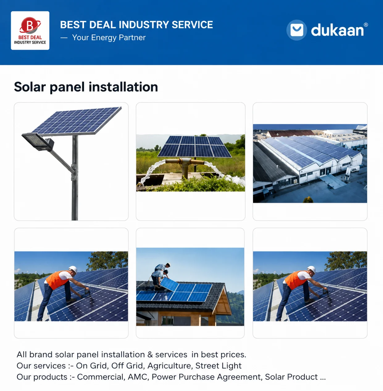 Solar Power System Installation Service - Energy & Power by Best Deal Industry Service