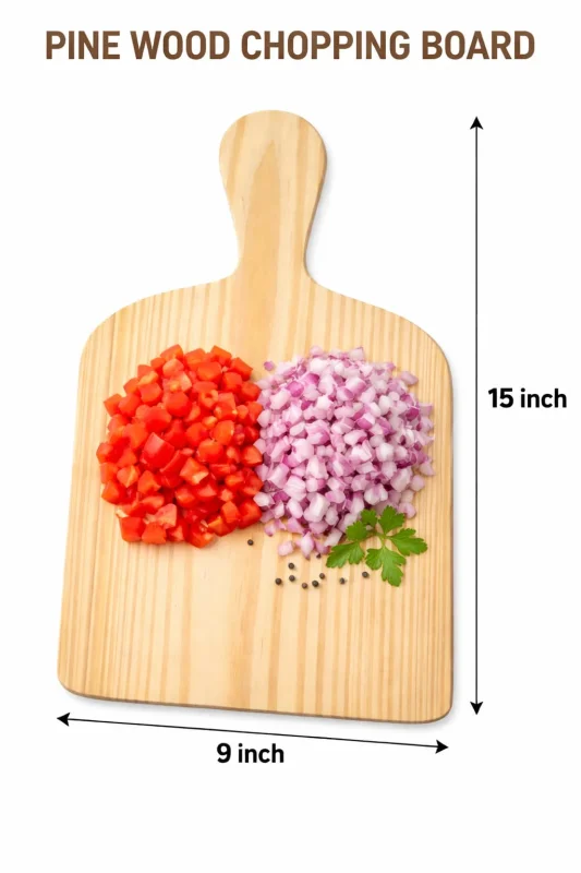 Round Pine Wood Cutting Board 15 X 9 in - Home & Kitchen by Mahakal International Global