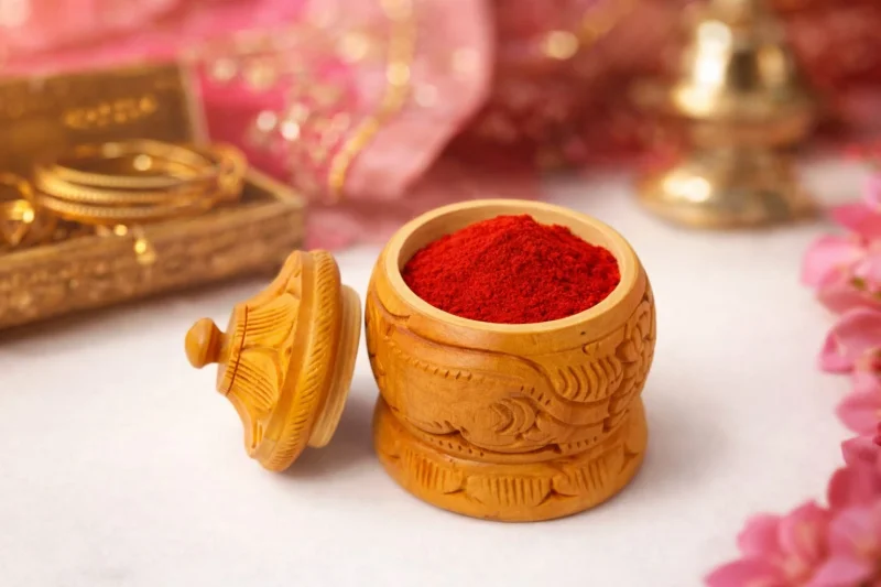 Wooden Kumkum Box - Handicrafts & Gifts by Mahakal International Global