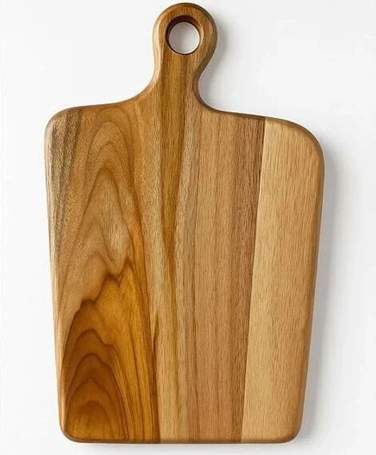 Wood Chopping Board With Round Handle - Home & Kitchen by Mahakal International Global