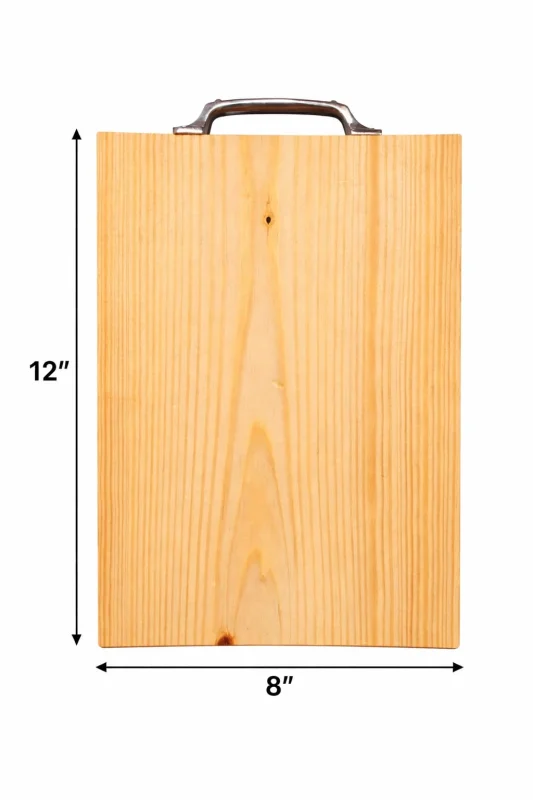 Australian Pine Chopping Board With Stainless Steel Handle - Home & Kitchen by Mahakal International Global