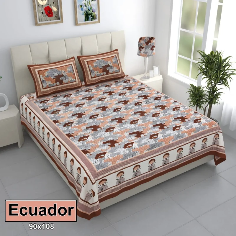 King Size Cotton Bed Sheet - Textiles & Apparel by Shree Creation Goods