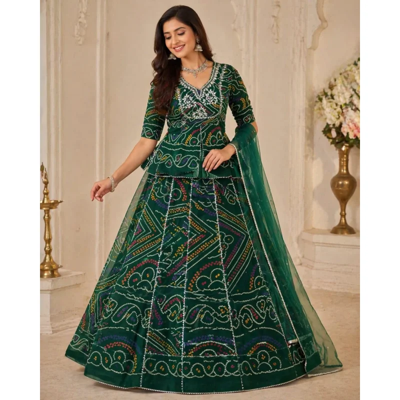 Handwork Design Jorjet Lehenga Choli - Textiles & Apparel by Shree Creation Goods